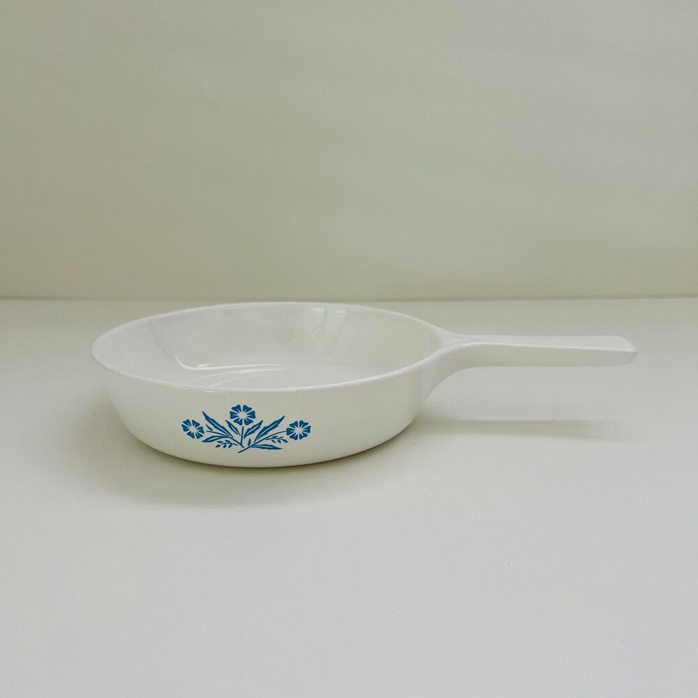 CORNING WARE Blue Cornflower Pattern P-83-B Skillet Saucepan Baking Dish